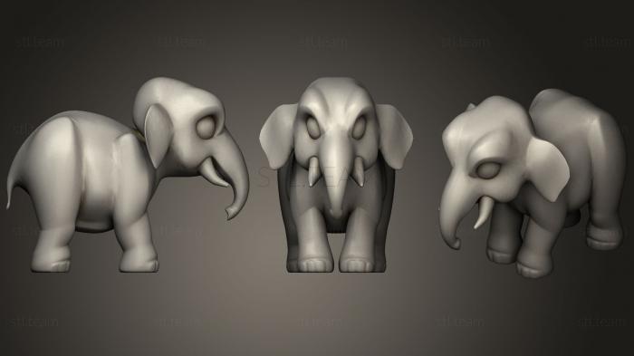 3D модель Мультяшный Слон 2 (STL)